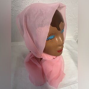 Vera Neumann Light Pink Sheer Oblong Scarf